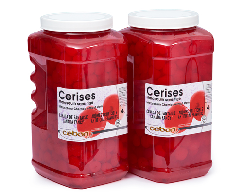 Stemless Red Maraschino Cherries - 2 X 4 Litres - CGM Foods